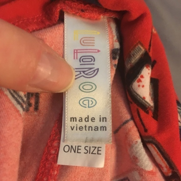 LuLaroe Red Leggings With Radios and Boomboxes NEW - Picture 7 of 7